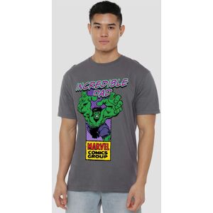 Marvel Comics Presents Corner Box Father'S Day Incredible Hulk Dad T-Shirt, Charcoal in Grey Size: Small Grey S Marvel Comics Presents Corner Box Father'S Day Incredible Hulk Dad T-Shirt, Charcoal in Grey Size: Small Grey S