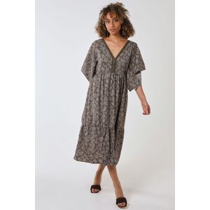 Blue Vanilla Women's Corchet Bust Kimono Sleeve Dress in Khaki Size: Small Khaki S Blue Vanilla Women's Corchet Bust Kimono Sleeve Dress in Khaki Size: Small Khaki S