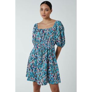 Blue Vanilla Women's Milkmaid Square Neck Puff Sleeve Mini Dress in Turquoise Size: 8 Turquoise 8 Blue Vanilla Women's Milkmaid Square Neck Puff Sleeve Mini Dress in Turquoise Size: 8 Turquoise 8