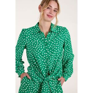 Blue Vanilla Women's Abstract Polka Dot Oversized Shirt in Green Size: Small Green S Blue Vanilla Women's Abstract Polka Dot Oversized Shirt in Green Size: Small Green S