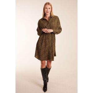 Blue Vanilla Women's Leopard Shirt Dress in Khaki Size: Small Khaki S Blue Vanilla Women's Leopard Shirt Dress in Khaki Size: Small Khaki S