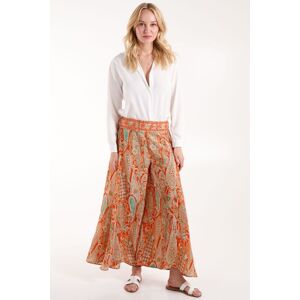 Blue Vanilla Women's Embellished Waist Wide Leg Trousers in Orange Size: Small Orange S Blue Vanilla Women's Embellished Waist Wide Leg Trousers in Orange Size: Small Orange S