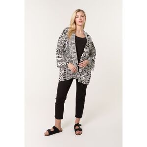 Blue Vanilla Women's Black Kimono With Geometric Print Size: S/M Black S/M Blue Vanilla Women's Black Kimono With Geometric Print Size: S/M Black S/M