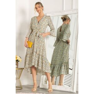 Jolie Moi Women's Geelan Tiered Hem Maxi Dress in Yellow Size: 10 Yellow 10 Jolie Moi Women's Geelan Tiered Hem Maxi Dress in Yellow Size: 10 Yellow 10