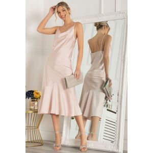 Jolie Moi Women's Alaysha Cowl Neck Satin Dress in Dusty Pink Size: 12 Dusty Pink 12 Jolie Moi Women's Alaysha Cowl Neck Satin Dress in Dusty Pink Size: 12 Dusty Pink 12
