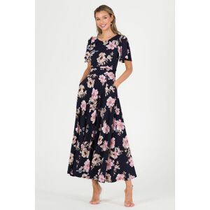 Jolie Moi Women's Hailey Jersey Angel Sleeve Maxi Dress in Navy Size: 8 Navy 8 Jolie Moi Women's Hailey Jersey Angel Sleeve Maxi Dress in Navy Size: 8 Navy 8