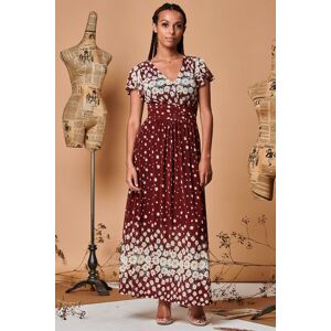 Jolie Moi Women's Carlii Symmetrical Print Mesh Maxi Dress in Burgundy Size: 8 Burgundy 8 Jolie Moi Women's Carlii Symmetrical Print Mesh Maxi Dress in Burgundy Size: 8 Burgundy 8