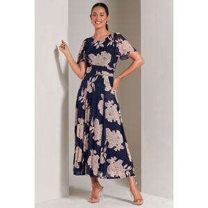 Jolie Moi Women's Paityn Angel Sleeve Mesh Maxi Dress in Navy Size: 8 Navy 8 Jolie Moi Women's Paityn Angel Sleeve Mesh Maxi Dress in Navy Size: 8 Navy 8