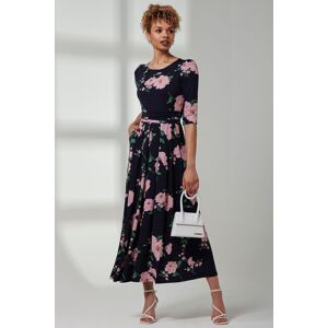 Jolie Moi Women's Goldie 3/4 Sleeve Jersey Maxi Dress in Navy Size: 10 Navy 10 Jolie Moi Women's Goldie 3/4 Sleeve Jersey Maxi Dress in Navy Size: 10 Navy 10