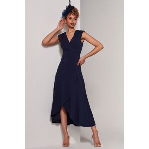 Jolie Moi Women's Preslie Wrap Frill Hem Maxi Dress in Navy Size: 8 Navy 8 Jolie Moi Women's Preslie Wrap Frill Hem Maxi Dress in Navy Size: 8 Navy 8