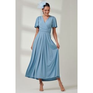 Jolie Moi Women's Angel Sleeve Super-Smooth Jersey Maxi Dress in Blue Size: 8 Blue 8 Jolie Moi Women's Angel Sleeve Super-Smooth Jersey Maxi Dress in Blue Size: 8 Blue 8