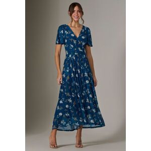 Jolie Moi Women's Evelyn Angel Sleeve Mesh Maxi Dress in Teal Size: 10 Teal 10 Jolie Moi Women's Evelyn Angel Sleeve Mesh Maxi Dress in Teal Size: 10 Teal 10