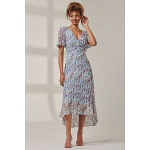 Jolie Moi Women's Meagan V-Neck Chiffon Maxi Dress in Light Blue Size: 20 Light Blue 20 Jolie Moi Women's Meagan V-Neck Chiffon Maxi Dress in Light Blue Size: 20 Light Blue 20