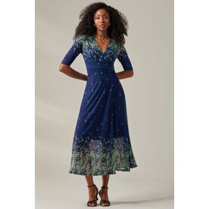 Jolie Moi Women's Stella Floral Print Wrap Mesh Maxi Dress in Yellow Size: 12 Yellow 12 Jolie Moi Women's Stella Floral Print Wrap Mesh Maxi Dress in Yellow Size: 12 Yellow 12