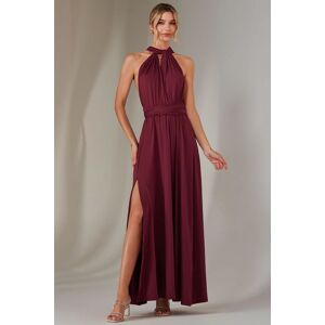 Jolie Moi Women's Halter Neck Maxi Bridesmaid Dress in Burgundy Size: 18 Burgundy 18 Jolie Moi Women's Halter Neck Maxi Bridesmaid Dress in Burgundy Size: 18 Burgundy 18