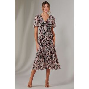 Jolie Moi Women's Chiffon Pleated Wrap Midaxi Dress in Black Size: 14 Black 14 Jolie Moi Women's Chiffon Pleated Wrap Midaxi Dress in Black Size: 14 Black 14