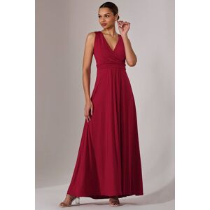 Jolie Moi Women's Ella Wrap Bodice Jersey Maxi Dress in Dark Red Size: 12 Dark Red 12 Jolie Moi Women's Ella Wrap Bodice Jersey Maxi Dress in Dark Red Size: 12 Dark Red 12