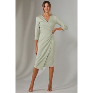 Jolie Moi Women's Metallic Wrap Bodycon Dress in Light Green Size: 14 Light Green 14 Jolie Moi Women's Metallic Wrap Bodycon Dress in Light Green Size: 14 Light Green 14