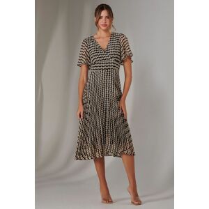 Jolie Moi Women's Chiffon Pleated Wrap Midaxi Dress in Natural Size: 8 Natural 8 Jolie Moi Women's Chiffon Pleated Wrap Midaxi Dress in Natural Size: 8 Natural 8