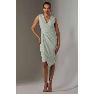 Jolie Moi Women's Sleeveless Wrap Front Midi Dress in Light Green Size: 18 Light Green 18 Jolie Moi Women's Sleeveless Wrap Front Midi Dress in Light Green Size: 18 Light Green 18