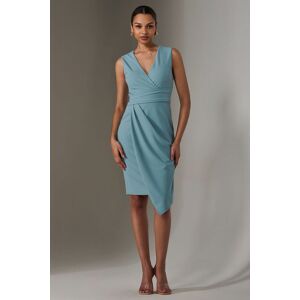 Jolie Moi Women's Sleeveless Wrap Front Midi Dress in Duck Egg Blue Size: 14 Duck Egg Blue 14 Jolie Moi Women's Sleeveless Wrap Front Midi Dress in Duck Egg Blue Size: 14 Duck Egg Blue 14