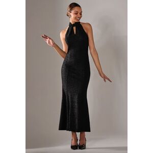 Jolie Moi Women's Halter Neck Fishtail Maxi Dress in Black Size: 12 Black 12 Jolie Moi Women's Halter Neck Fishtail Maxi Dress in Black Size: 12 Black 12