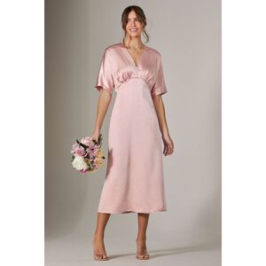 Jolie Moi Women's Satin A-Line Midaxi Dress in Pink Size: 8 Pink 8 Jolie Moi Women's Satin A-Line Midaxi Dress in Pink Size: 8 Pink 8