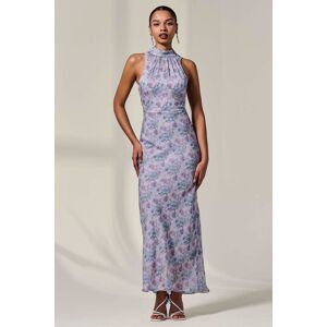 Jolie Moi Women's Chiffon Halter Neck Maxi Dress in Lilac Size: 8 Lilac 8 Jolie Moi Women's Chiffon Halter Neck Maxi Dress in Lilac Size: 8 Lilac 8