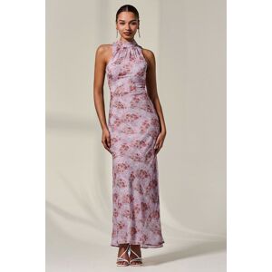 Jolie Moi Women's Chiffon Halter Neck Maxi Dress in Light Red Size: 12 Light Red 12 Jolie Moi Women's Chiffon Halter Neck Maxi Dress in Light Red Size: 12 Light Red 12