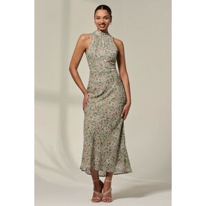 Jolie Moi Women's Sleeveless Chiffon Halterneck Midaxi Dre in Light Green Size: 10 Light Green 10 Jolie Moi Women's Sleeveless Chiffon Halterneck Midaxi Dre in Light Green Size: 10 Light Green 10