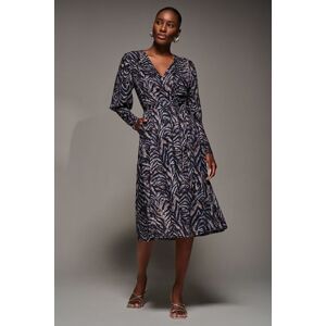 Jolie Moi Women's Mesh Long Puff Sleeve Wrap Midi Dress in Brown Size: 12 Brown 12 Jolie Moi Women's Mesh Long Puff Sleeve Wrap Midi Dress in Brown Size: 12 Brown 12