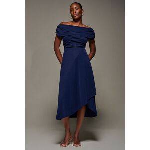 Jolie Moi Women's Draped Jersey Cowl Neck Midi Dress in Navy Size: 8 Navy 8 Jolie Moi Women's Draped Jersey Cowl Neck Midi Dress in Navy Size: 8 Navy 8