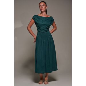 Jolie Moi Women's Asymmetric Neckline Midaxi Dress in Dark Green Size: 16 Dark Green 16 Jolie Moi Women's Asymmetric Neckline Midaxi Dress in Dark Green Size: 16 Dark Green 16