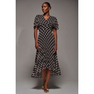 Jolie Moi Women's Angel Sleeve Pleated Chiffon Midaxi Dress in Black Size: 14 Black 14 Jolie Moi Women's Angel Sleeve Pleated Chiffon Midaxi Dress in Black Size: 14 Black 14