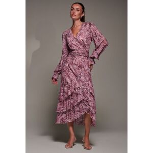 Jolie Moi Women's Long Sleeve Frill Detail Mesh Maxi dress in Pink Size: 14 Pink 14 Jolie Moi Women's Long Sleeve Frill Detail Mesh Maxi dress in Pink Size: 14 Pink 14