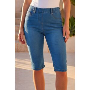 Roman Women's Stretch Knee Length Pedal Pusher in Mid Blue Size: 16 Mid Blue 16 Roman Women's Stretch Knee Length Pedal Pusher in Mid Blue Size: 16 Mid Blue 16