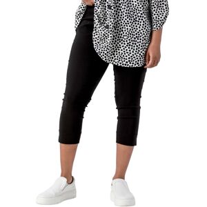 Roman Women's Curve Cropped Elastic Waist Stretch Trouser in Black Size: 30-32 Black 30-32 Roman Women's Curve Cropped Elastic Waist Stretch Trouser in Black Size: 30-32 Black 30-32