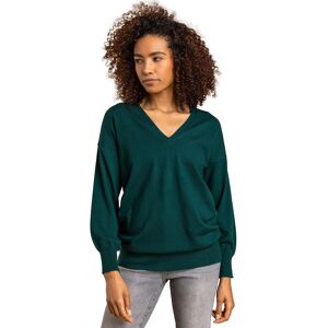 Roman Women's V-Neck Stretch Jumper in Dark Green Size: 16 Dark Green 16 Roman Women's V-Neck Stretch Jumper in Dark Green Size: 16 Dark Green 16