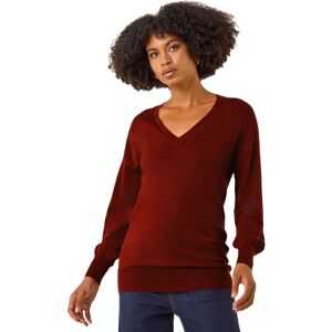 Roman Women's V-Neck Stretch Jumper in Red Size: 20 Red 20 Roman Women's V-Neck Stretch Jumper in Red Size: 20 Red 20