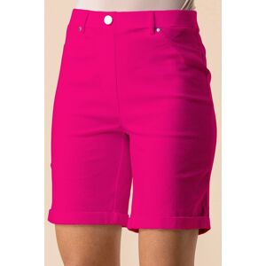 Roman Women's Elastic Waist Turn Up Stretch Shorts in Cerise Size: 20 Cerise 20 Roman Women's Elastic Waist Turn Up Stretch Shorts in Cerise Size: 20 Cerise 20