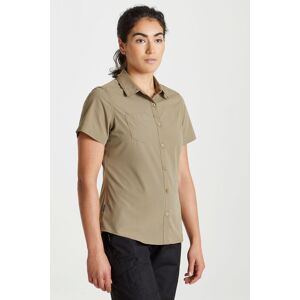 Craghoppers Women's 'Expert Kiwi' Short Sleeved Shirt in Beige Size: 12 Beige 12 Craghoppers Women's 'Expert Kiwi' Short Sleeved Shirt in Beige Size: 12 Beige 12