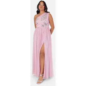 Maya Deluxe Women's One Shoulder Embellished Maxi Dress in Pink Size: 14 Pink 14 Maya Deluxe Women's One Shoulder Embellished Maxi Dress in Pink Size: 14 Pink 14