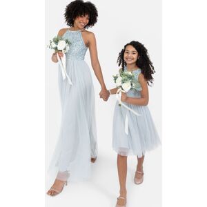 Maya Deluxe Women's Embellished Halter Neck Maxi Dress in Pale Blue Size: 26 Pale Blue 26 Maya Deluxe Women's Embellished Halter Neck Maxi Dress in Pale Blue Size: 26 Pale Blue 26