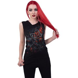 Spiral Women's BURNT ROSE - Gathered Shoulder Slant Vest Black Size: Large Black L Spiral Women's BURNT ROSE - Gathered Shoulder Slant Vest Black Size: Large Black L