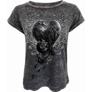 Spiral Women's RAVEN HEART - Acid Wash Turnup Sleeve in Black Size: 4XL Black 4XL Spiral Women's RAVEN HEART - Acid Wash Turnup Sleeve in Black Size: 4XL Black 4XL