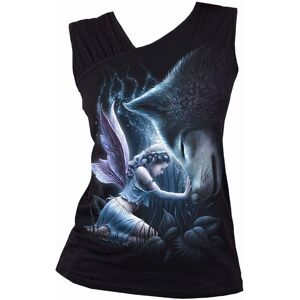 Spiral Women's SACRED BOND - Gathered Shoulder Slant Vest Black Size: Large Black L Spiral Women's SACRED BOND - Gathered Shoulder Slant Vest Black Size: Large Black L