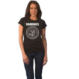 Ramones Women's Presidential Seal Skinny Fit T-Shirt in Black Size: 2XL Black 2XL Ramones Women's Presidential Seal Skinny Fit T-Shirt in Black Size: 2XL Black 2XL
