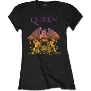 Queen Women's Gradient Crest Skinny Fit T-Shirt in Black Size: Medium Black M Queen Women's Gradient Crest Skinny Fit T-Shirt in Black Size: Medium Black M