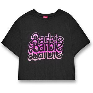 Barbie Women's Adult Cropped Short Sleeved T-Shirt (Womens Grey Acid Wash) Size: Medium Grey M Barbie Women's Adult Cropped Short Sleeved T-Shirt (Womens Grey Acid Wash) Size: Medium Grey M