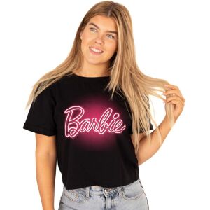 Barbie Women's Adult Cropped Short Sleeved T-Shirt (Womens Black) in Black Size: 2XL Black 2XL Barbie Women's Adult Cropped Short Sleeved T-Shirt (Womens Black) in Black Size: 2XL Black 2XL